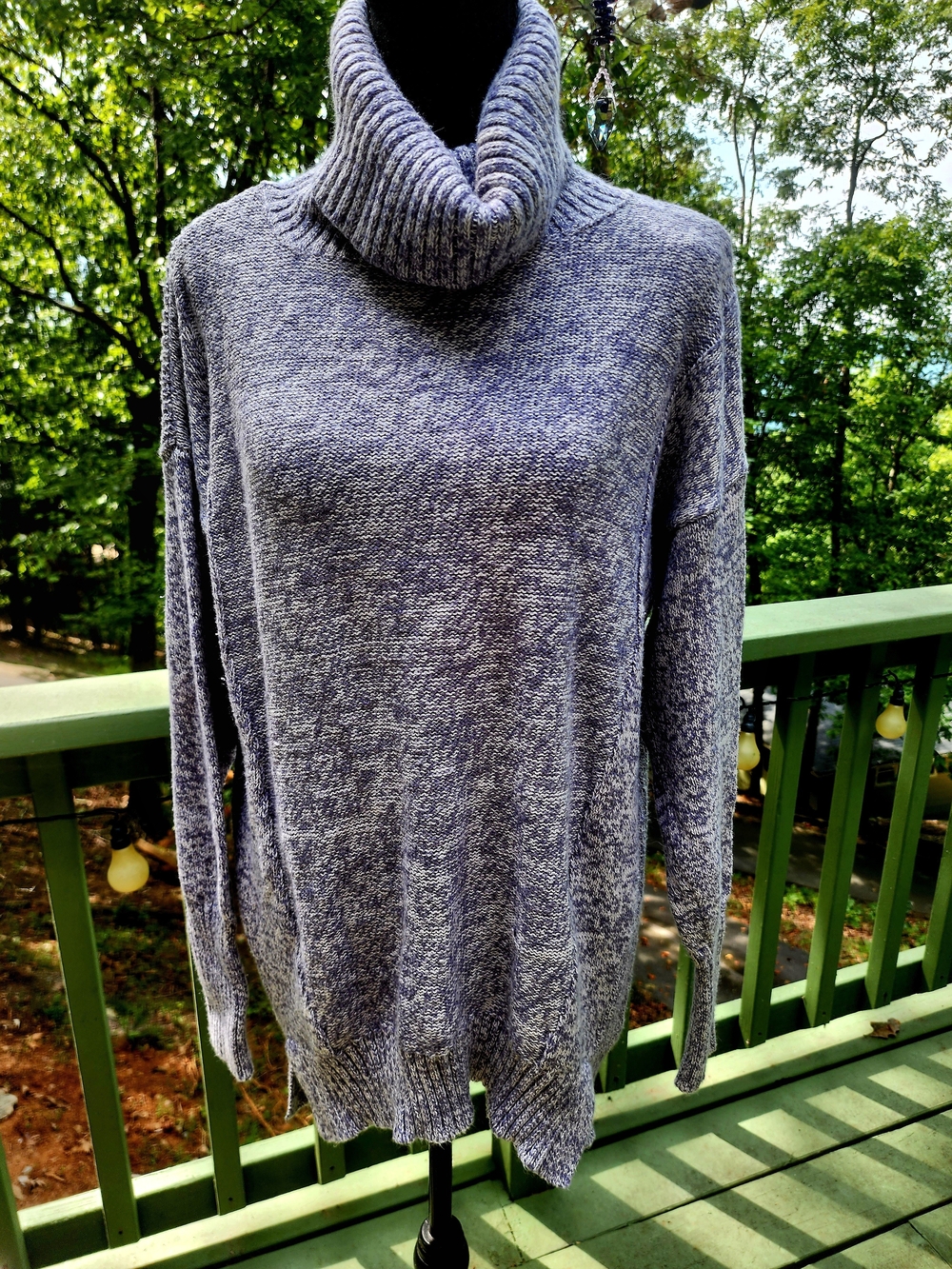 Cozy Women's Lilac Marled Turtleneck Sweater